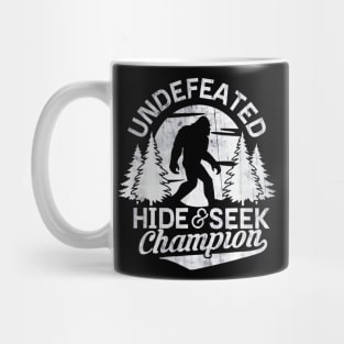 Bigfoot shirt Undefeated Hide & Seek Sasquatch Yeti Gift Mug